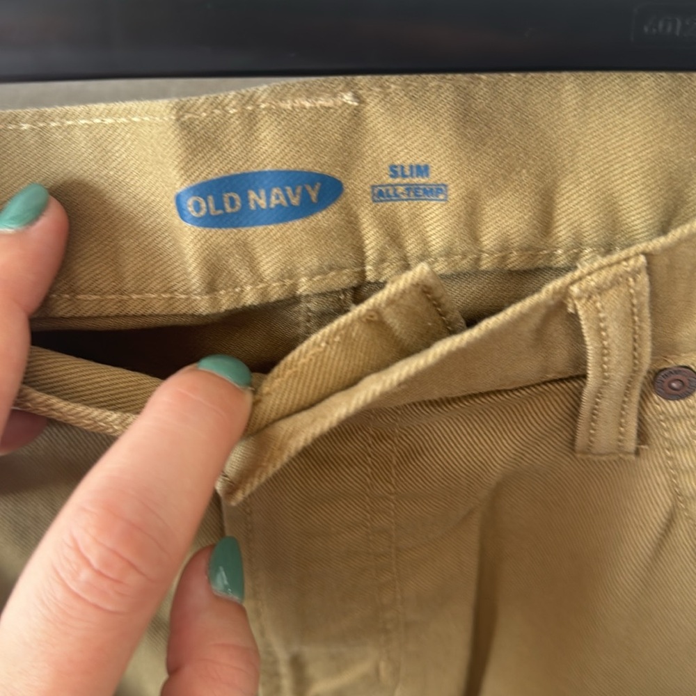 Old navy slim jean khakis - Picture 2 of 4